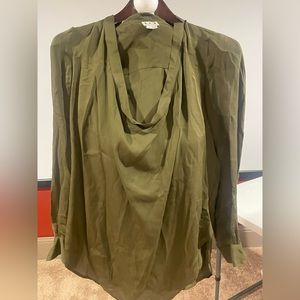 Haute Hippee small. Silk drape neck top